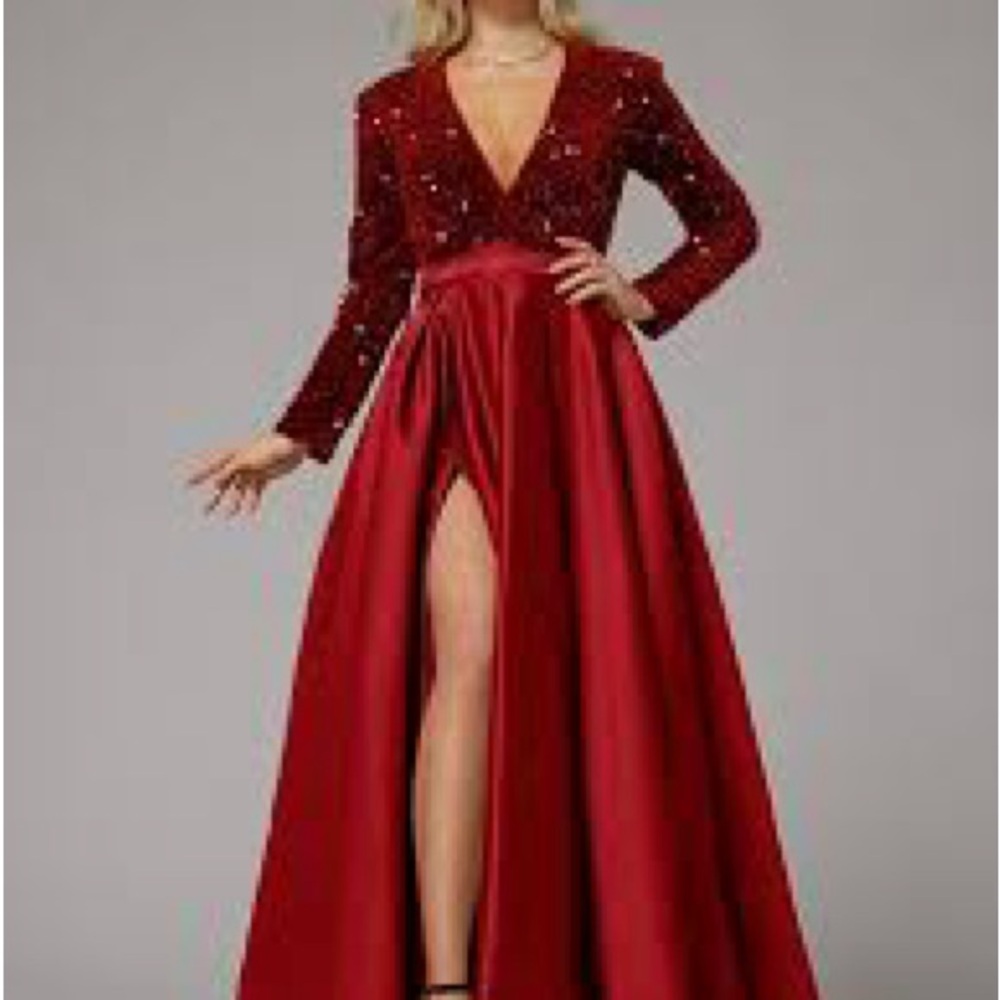 Elegant Red Evening Gown
